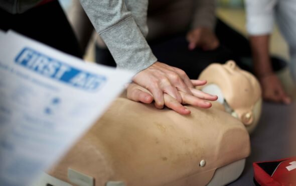 CPR First Aid Training Concept